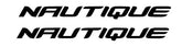 Two instances of the 'Nautique' logo on a white background